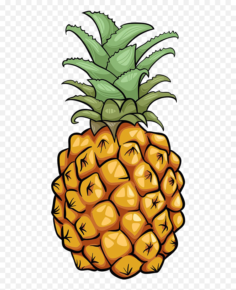 Clip Art Pineapple - Cartoon Transparent Pineapple Png Emoji,Pineapple Clipart