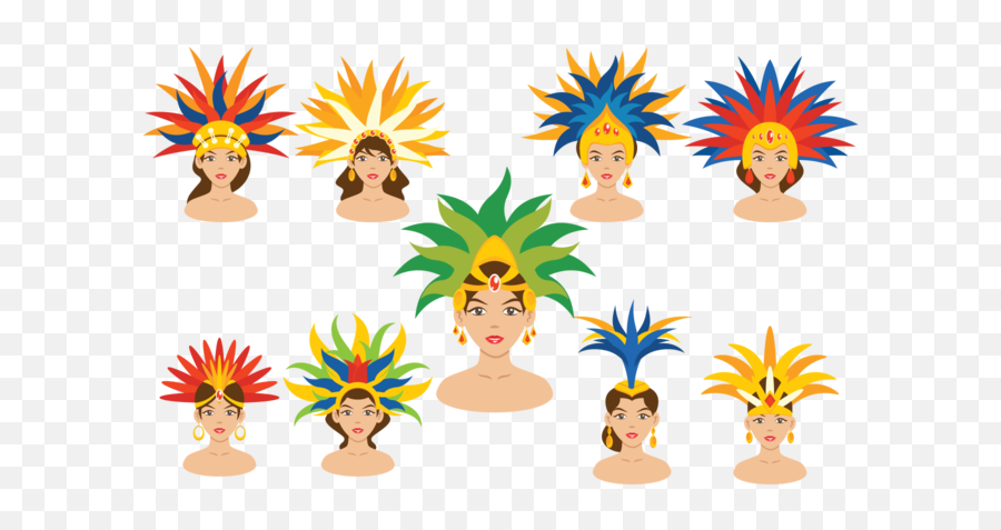 Brazilian Samba Dancer Vectors 130742 - Download Free Brazilian Carnival Bra Png Emoji,Purim Clipart