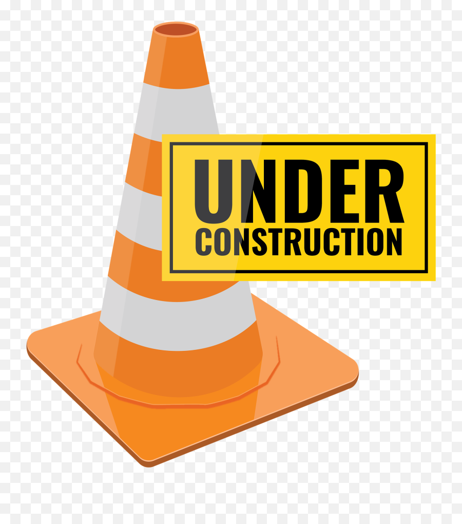 Cône Orange - Construction Warning Emoji,Construction Png