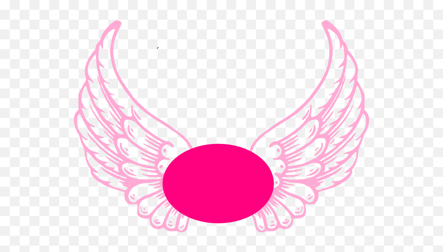 Light Hot Pink Guardian Angel Wings Clip Art At Clker - Baby Angel Wings Outline Emoji,Wings Clipart