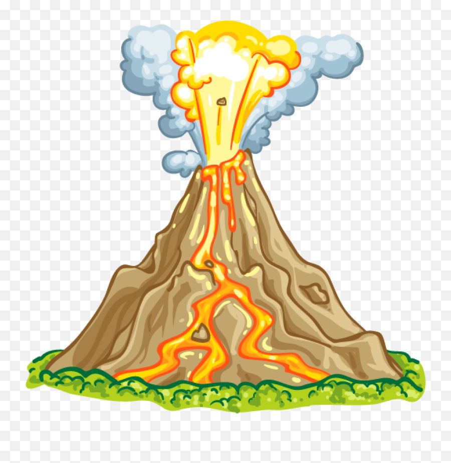 Volcano - Volcano And Parts Png Clipart Full Size Clipart Volcano Clipart With Parts Emoji,Volcano Clipart