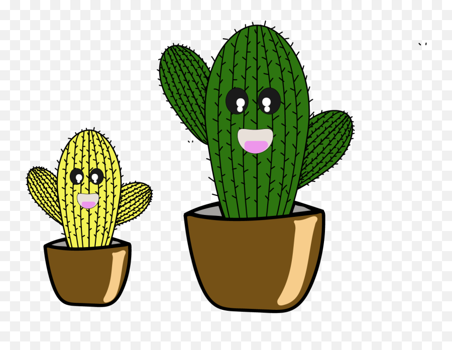 Cute Cactus Illustration Graphic Emoji,Cute Cactus Clipart
