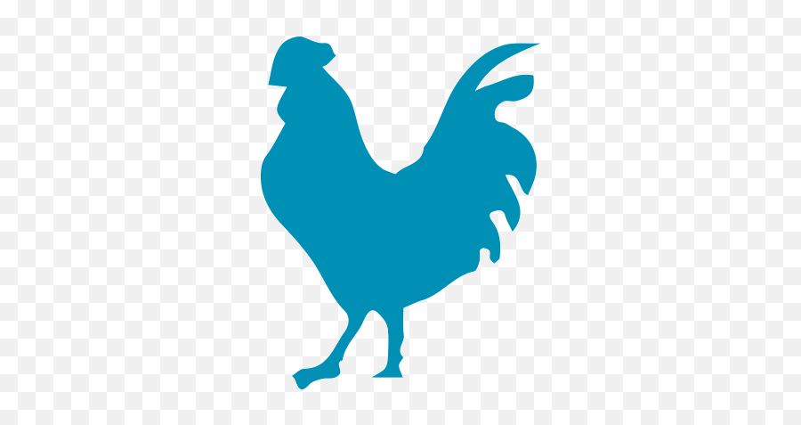 Rooster Clip Art Silhouette Chicken As Food Microsoft Azure - Blue Chicken Clip Art Emoji,Rooster Clipart