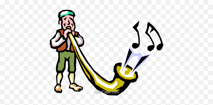 Swiss Horn Blower Royalty Free Vector Clip Art Illustration Emoji,P.e. Clipart