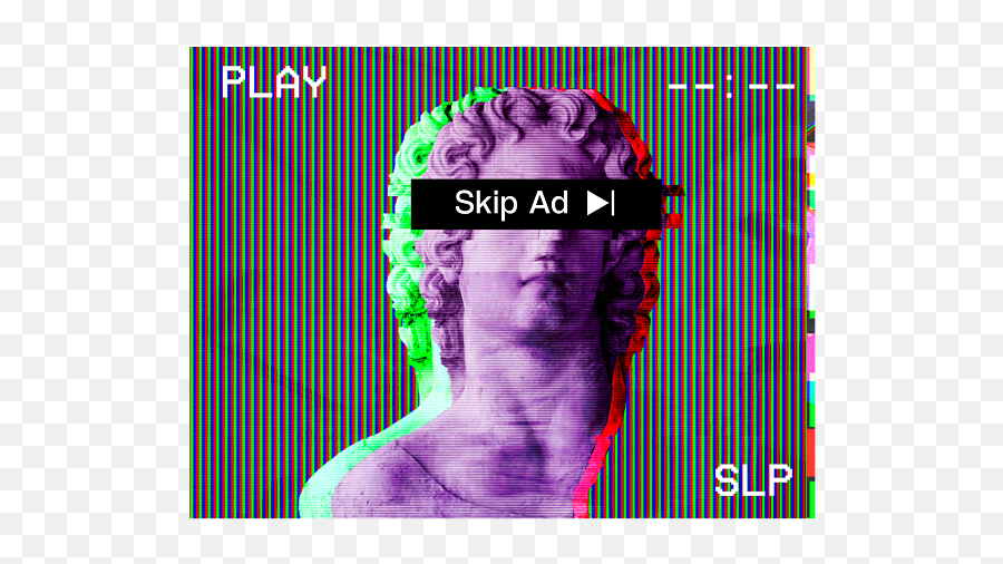 Aesthetic Vaporwave Statue Skip Ad Online Advertising Meme Emoji,Vaporwave Statue Png