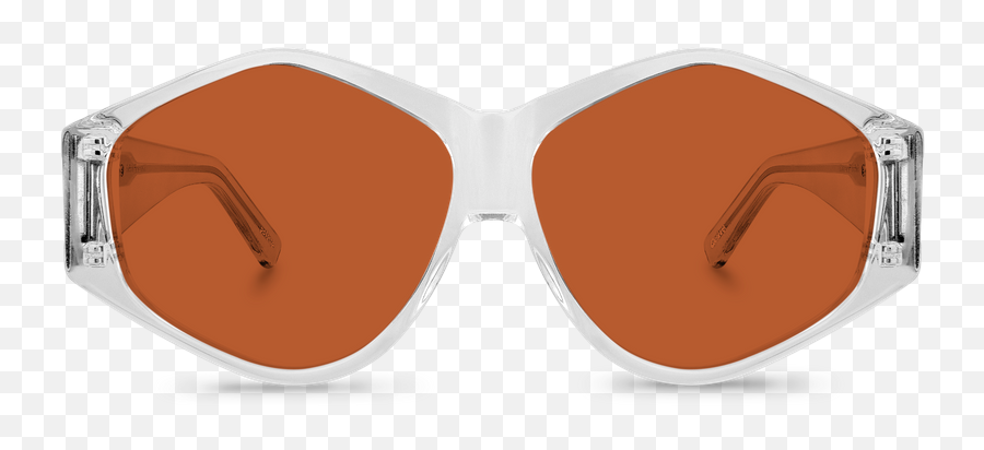 Quant Transparent Oval Sunglasses Emoji,Transparent Frame Sunglasses