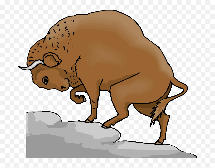 Buffalo Clipart Mammal Buffalo Mammal - Running Bison Cartoon Emoji,Buffalo Clipart