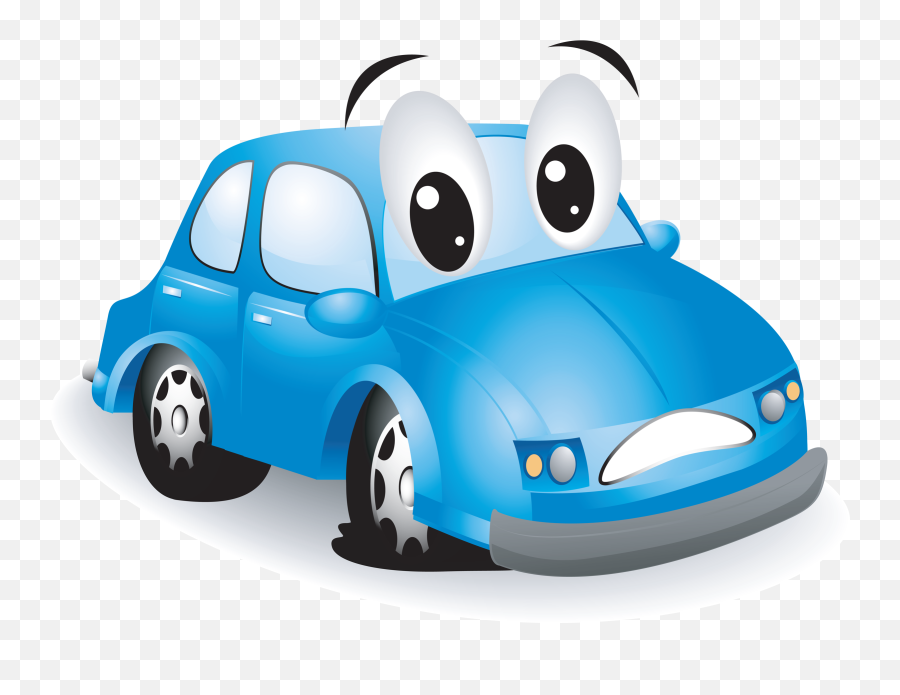 Library Of Car With Flat Tire Picture - Cartoon Blue Car Clipart Emoji,Tire Clipart