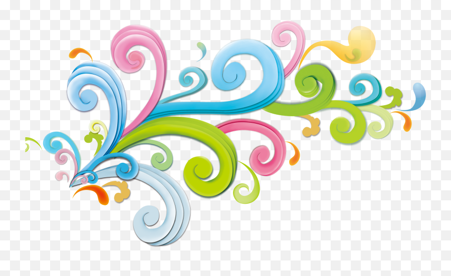 Decorative Clipart Curly - Color Back Ground Png Emoji,Design Clipart
