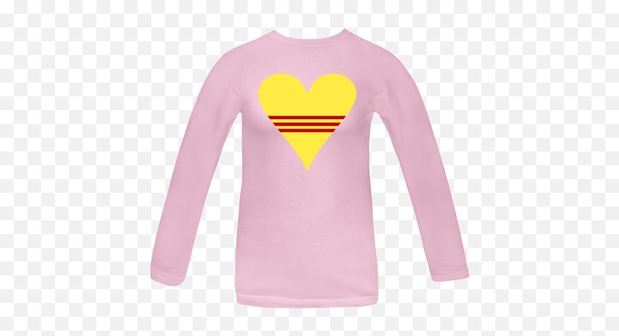 S Vietnam Flag Heart Funky Womenu0027s Pink Long Sleeve T - Shirt Long Sleeve Emoji,Vietnam Flag Png