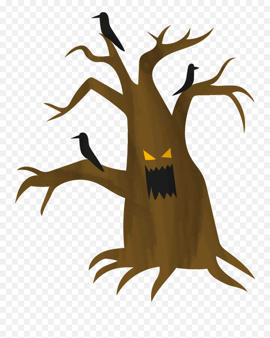 Haunted Tree Clipart Free Download Transparent Png Creazilla - Tree Emoji,Scary Clipart