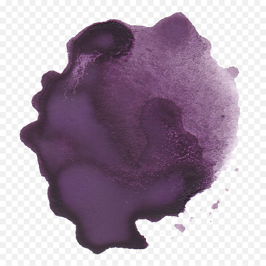 6 Purple Watercolor Circle - Stain Emoji,Purple Circle Png