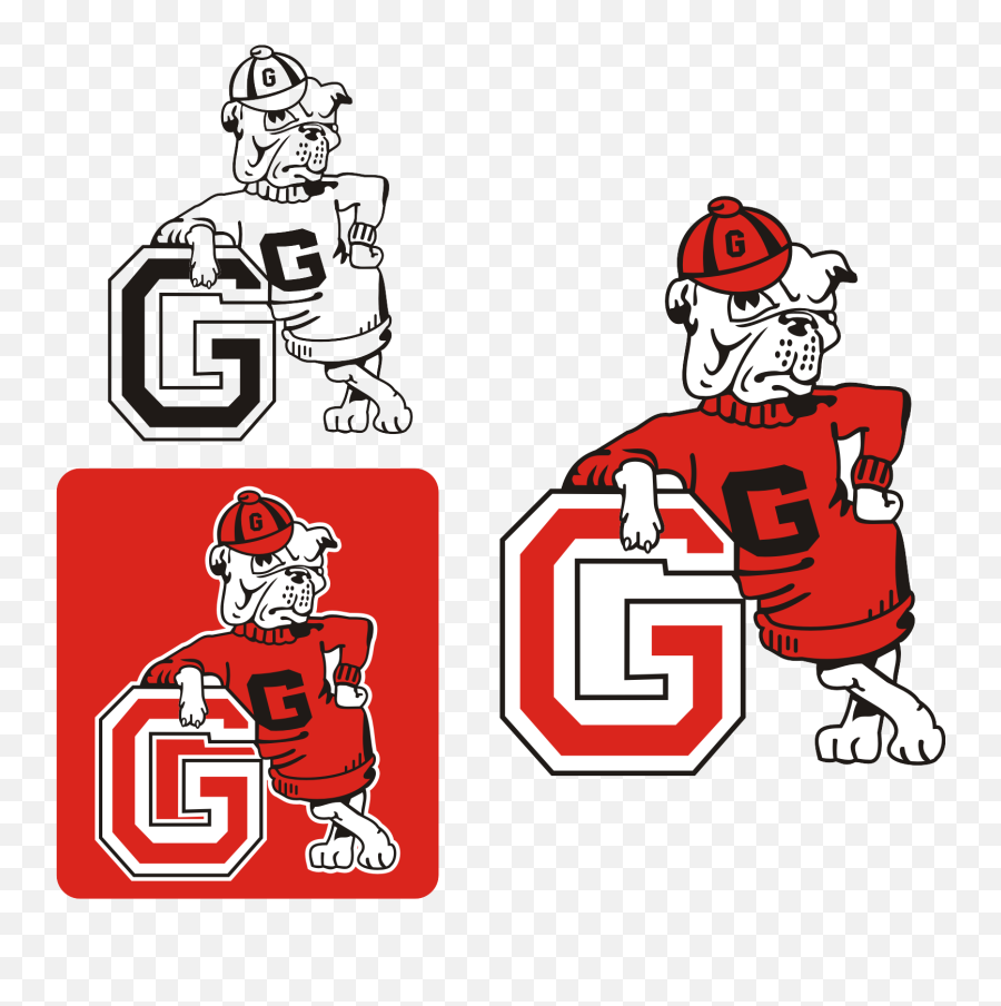 Georgia Bulldogs Retro Logo Png Image - Vintage Uga Logo Emoji,Georgia Bulldogs Logo