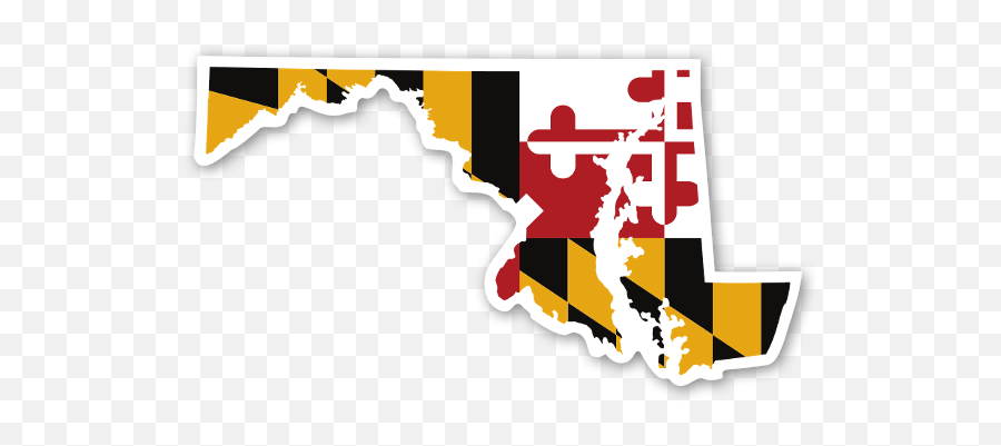 Die Cut Maryland State Sticker U2013 Stickerapp Shop - Maryland Flag And State Emoji,Maryland Flag Png