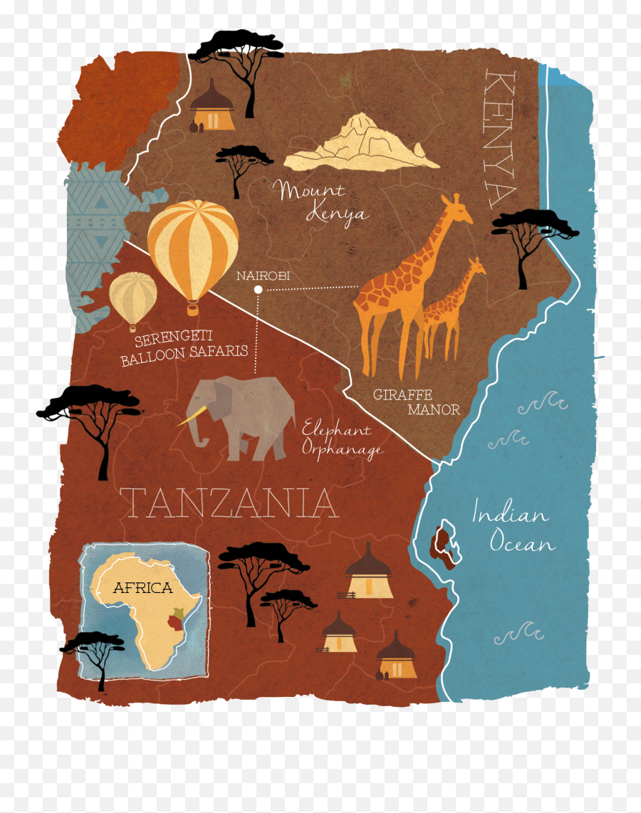 Illustrated Maps U2014 Brittany Porter Emoji,Africa Map Png
