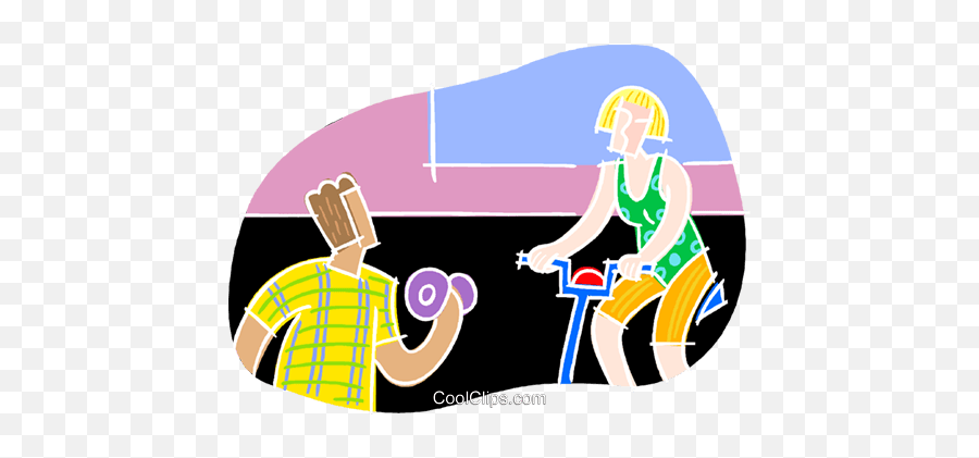 Exercising At The Gym Royalty Free Vector Clip Art - Illustration Emoji,Gym Clipart