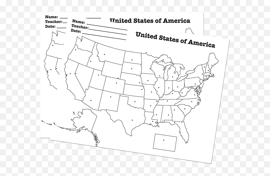Us Map With States And Capitals Worksheets Fellowes Emoji,Usa Outline Png