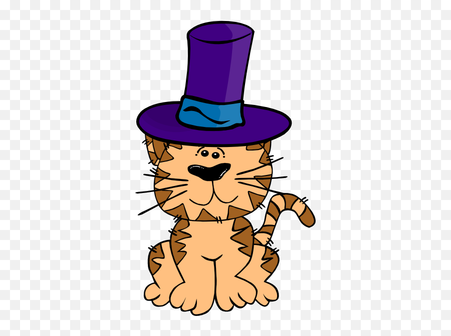 Cat In A Hat Clip Art At Clker - Cat Hat Clipart Emoji,Cat In The Hat Clipart