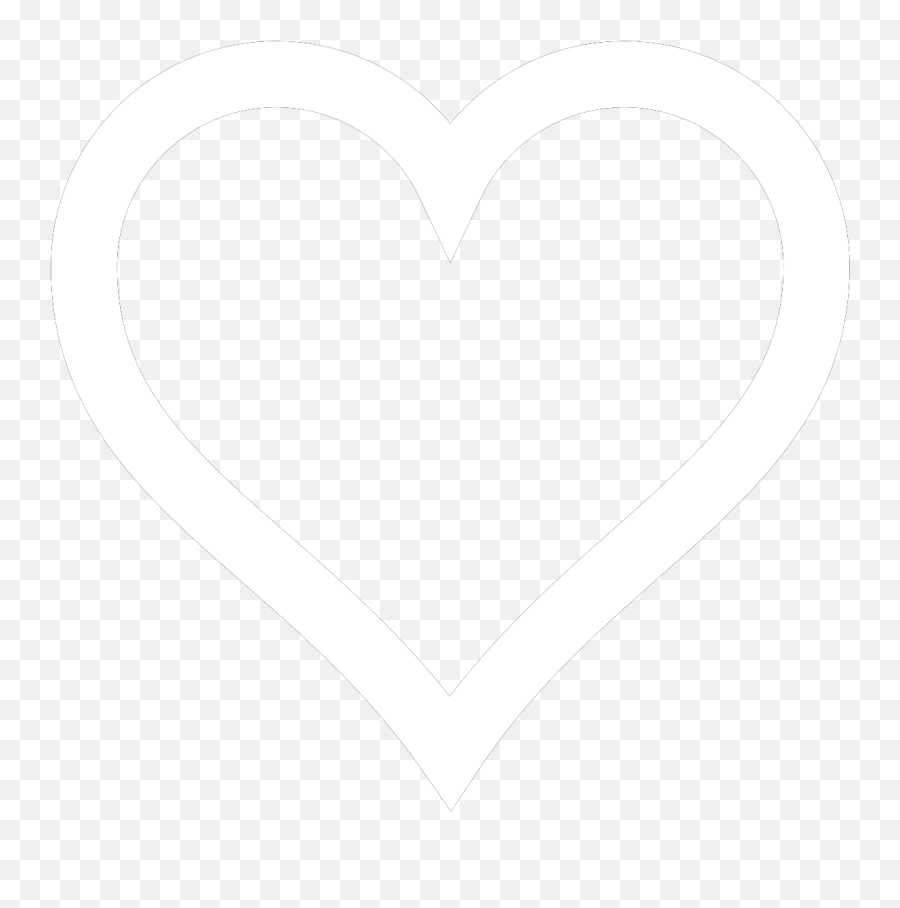 White Heart Outline Png - White Love Heart Outline Emoji,Heart Outline Clipart