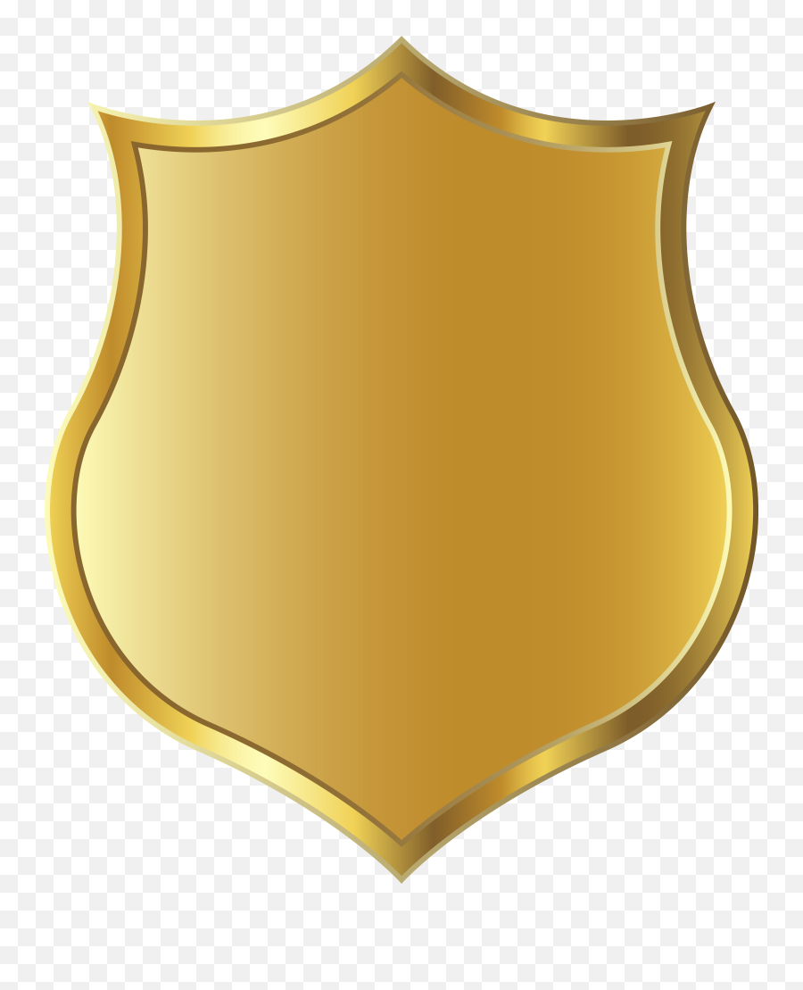 Badge Clipart Gold Picture 69284 Badge Clipart Gold - Golden Shield Transparent Background Emoji,Badge Clipart