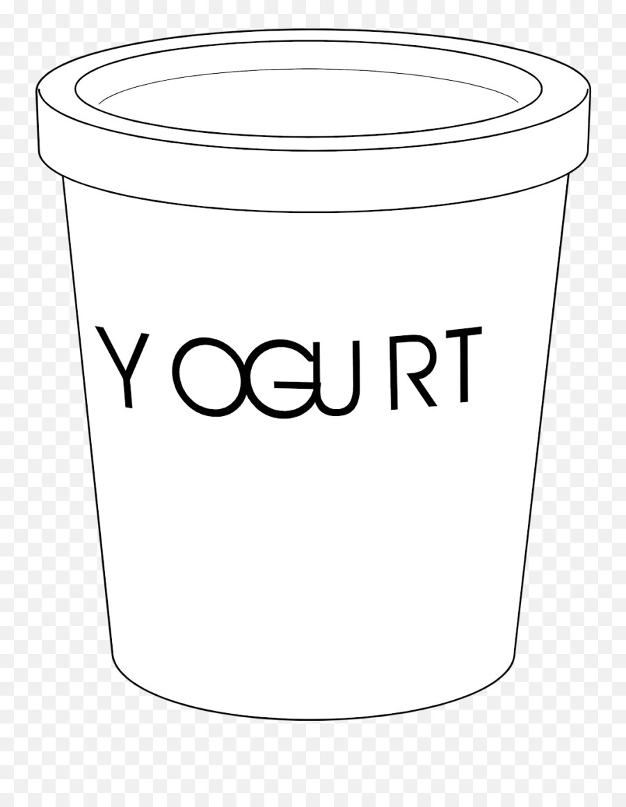 Free Clip Art - Yogurt Clipart Black And White Png Emoji,Yogurt Clipart