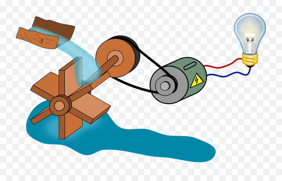 Hydroelectric Power Station Png - Electricity From Water Drawing Emoji,Electricity Clipart