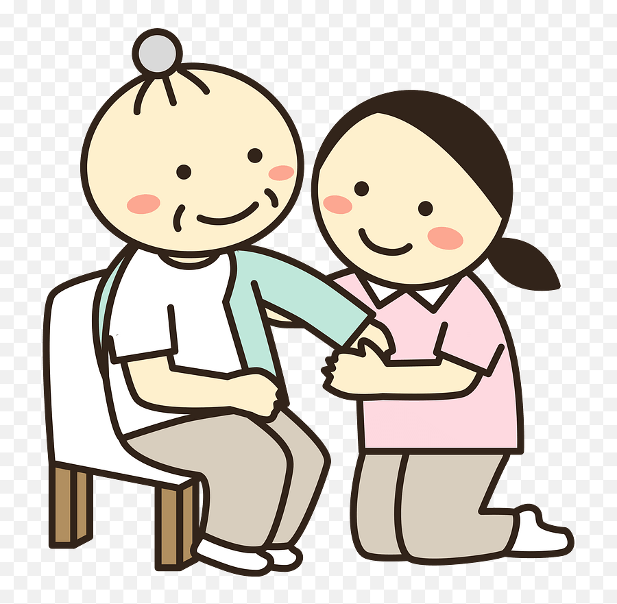 Nursing Care For An Elderly Woman Clipart Free Download - Conversation Emoji,Nursing Clipart