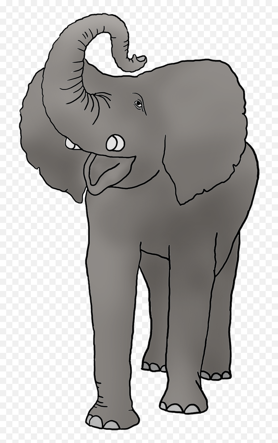Elephant Clip Art - Animal Figure Emoji,Elephant Silhouette Clipart