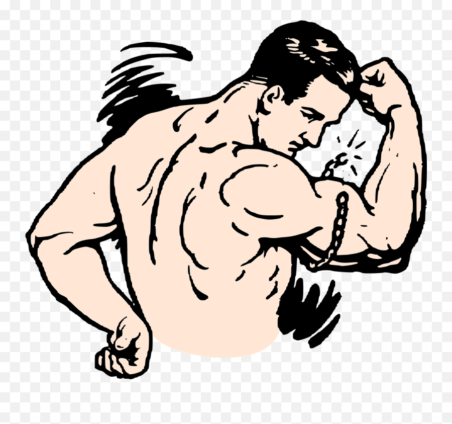 Vector Black And White Library Famoso - Flexing Man Clipart Emoji,Muscles Clipart