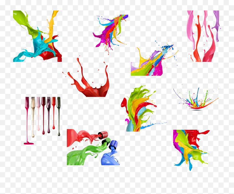 Color Splash Paint Bucket Creative Transprent Clipart - L Aquarelle Sainte Menehould Emoji,Creative Clipart