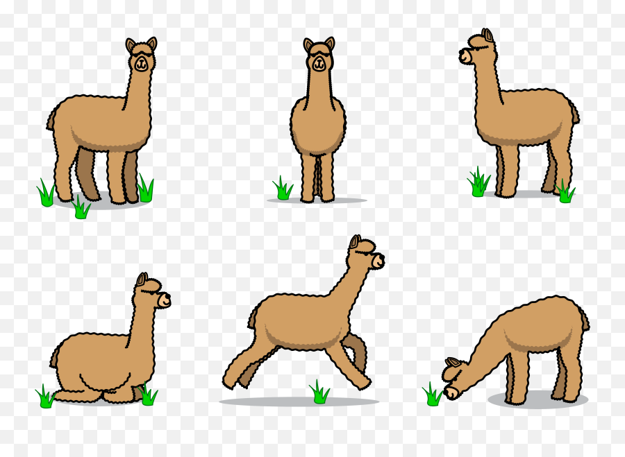 Stick Figure Alpaca - Transparent Cute Alpaca Png Emoji,Alpaca Png