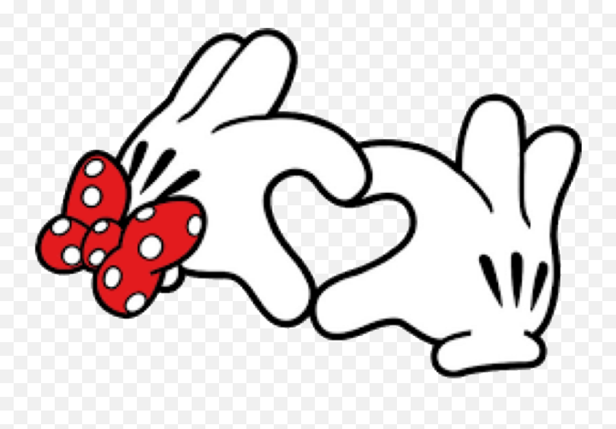 Minnie Mouse Hands Heart Clipart - Full Size Clipart Love Mickey E Minnie Png Emoji,Minnie Mouse Clipart Black And White