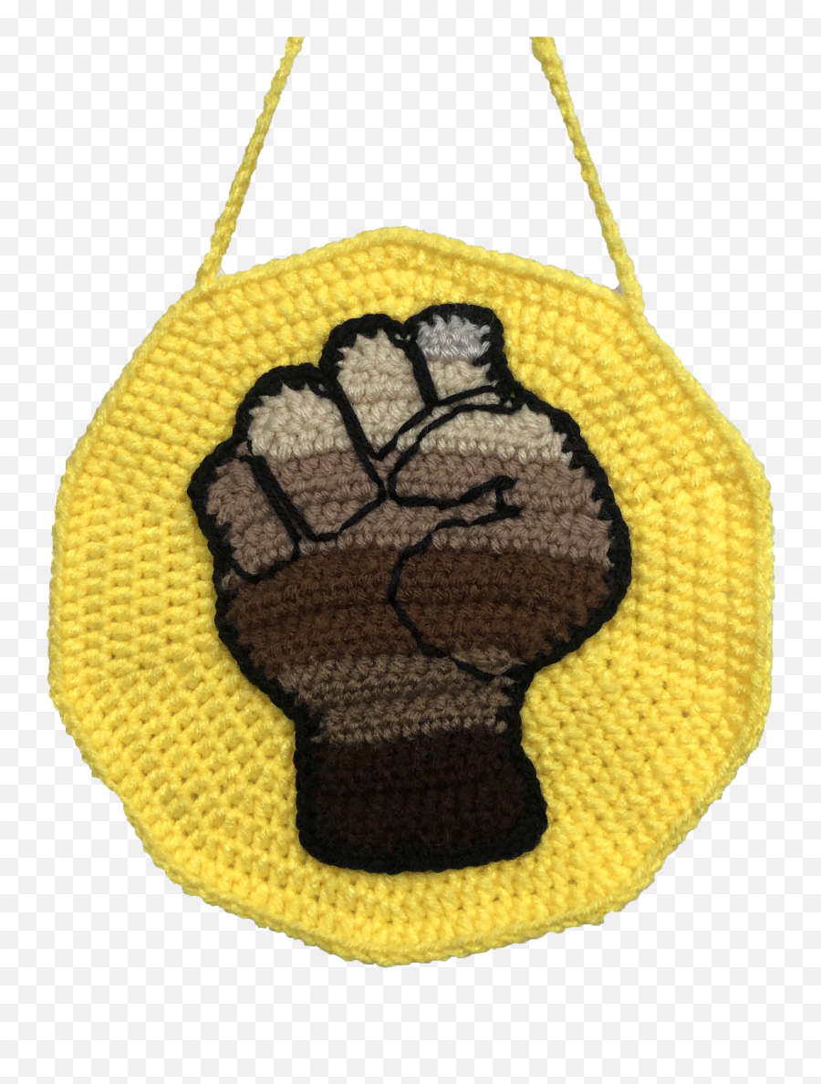 Crocheted Black Lives Matter Banner Emoji,Black Lives Matter Fist Logo
