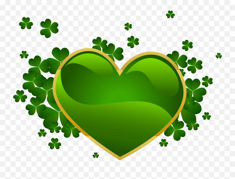 Irish Green Heart Transparent Png Image - St Day Green Hearts Emoji,Green Heart Png