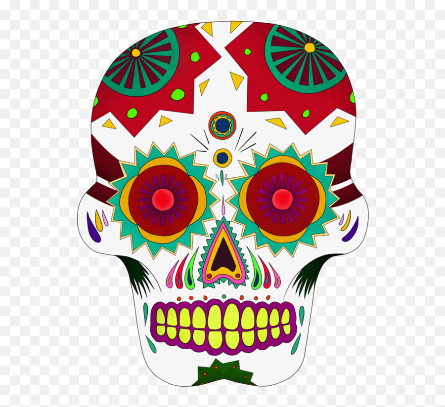Download Coco Sugar Skull Png Clip Art - Dot Emoji,Skull Png