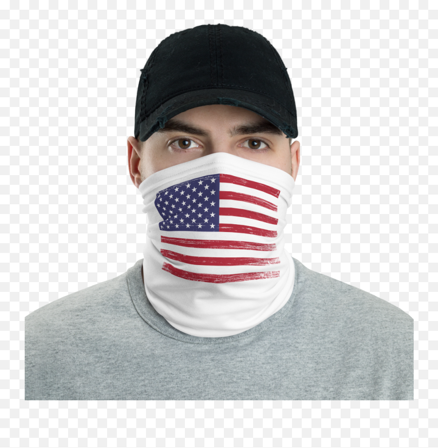 Distressed American Flag Neck Gaiter Face Mask Scarf Usa Hunting Skiing Gator Emoji,Distressed American Flag Png