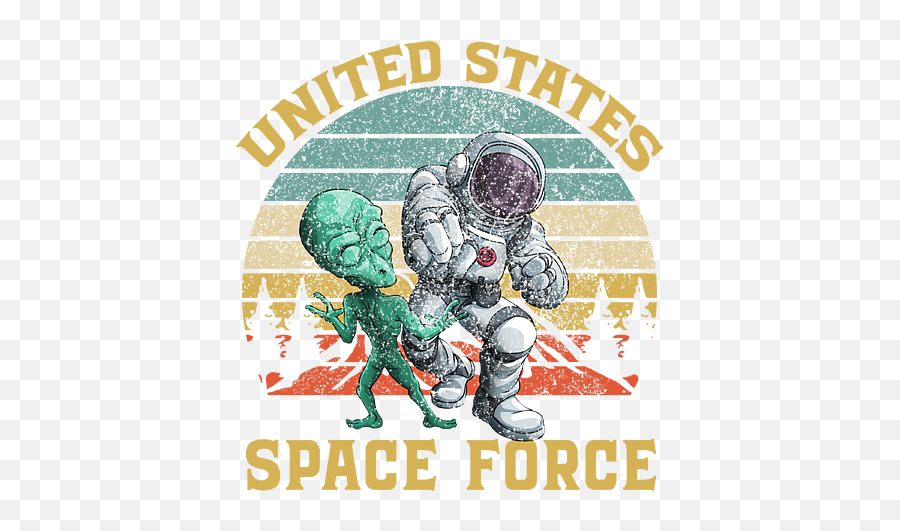 Retro Us Space Force Graphic Vintage Sunset Alien Punch Emoji,Spaceforce Logo