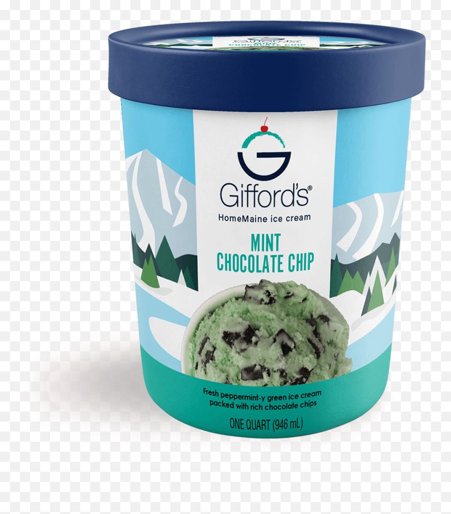 Mint Chocolate Chip Ice Cream - Giffords Ice Cream Emoji,Ice Cream Transparent