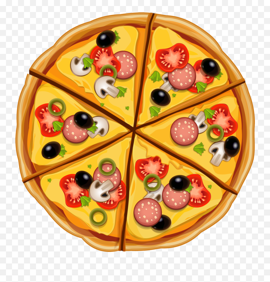 National Pizza - Pizza Clipart Emoji,Fractions Clipart