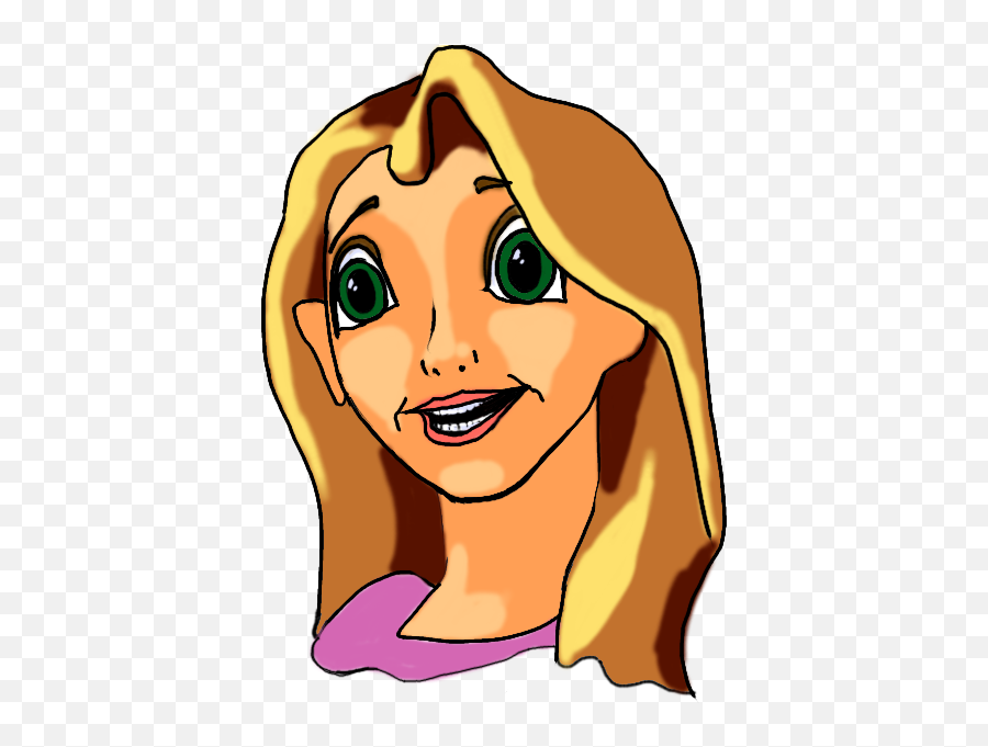 Cartoon Girl Face Drawing Easy - Describing People Face Flashcards Emoji,Easy Clipart