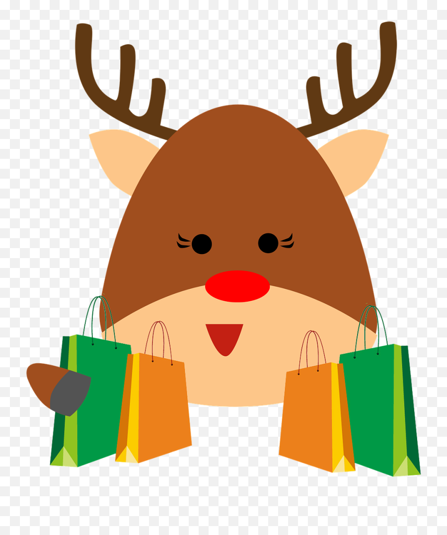 Reindeer Shopping Antler Png - Reindeer Emoji,Reindeer Antlers Clipart