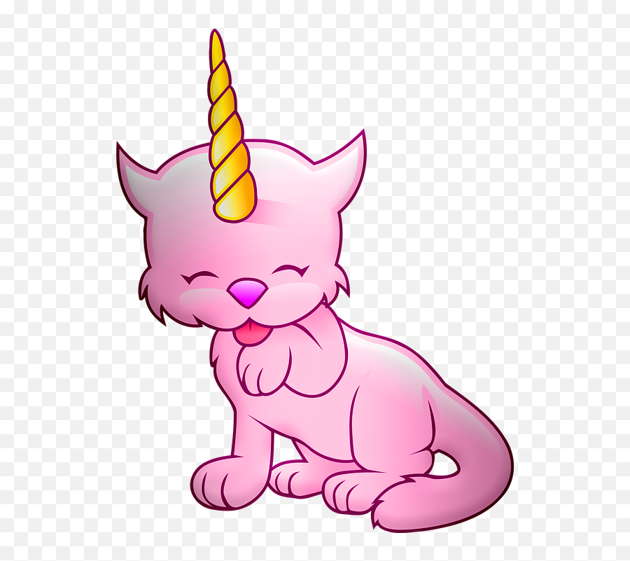 Caticorn Unicorn Cat - Free Image On Pixabay Colouring Pages Cat Unicorn Emoji,Unicorn Horn Clipart
