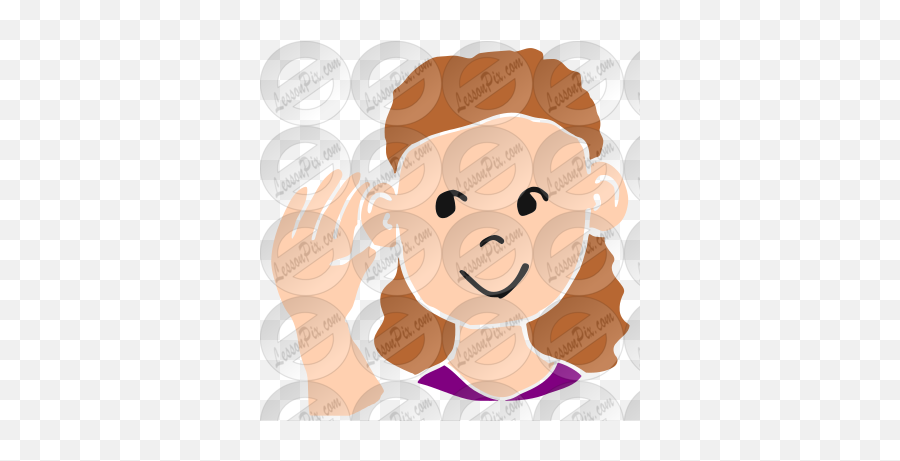 Hear Stencil For Classroom Therapy Use - Great Hear Clipart Happy Emoji,Hear Clipart