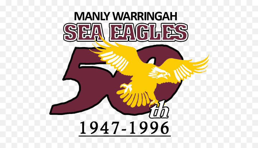 Manly Warringah Sea Eagles - Manly Sea Eagles 50th Logo Emoji,Old Eagles Logo