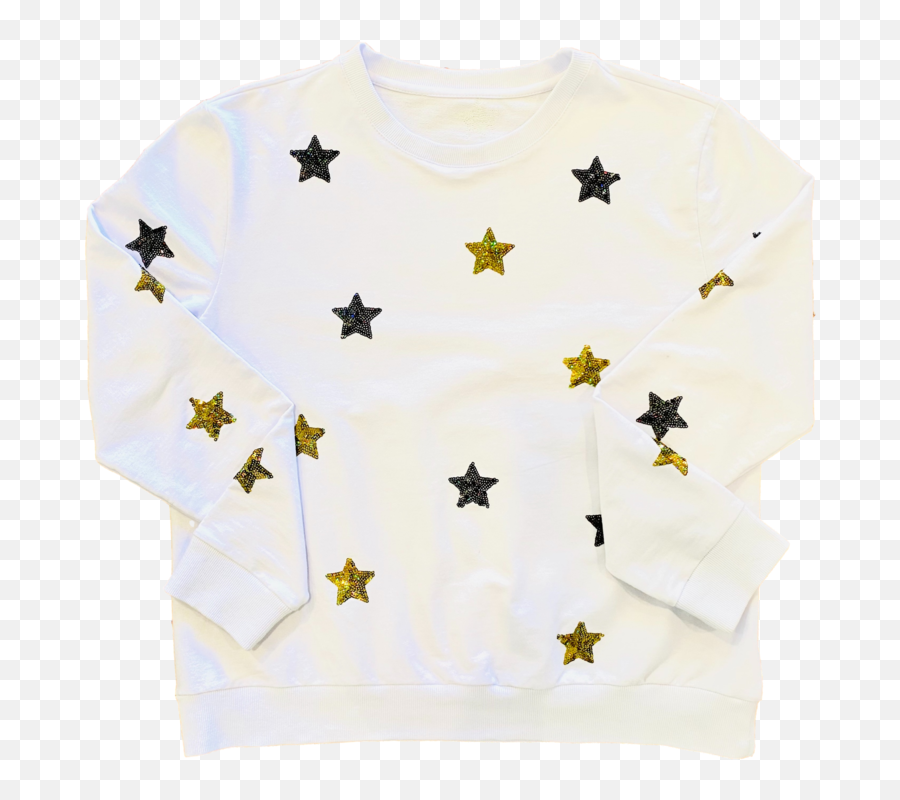 Starry Black And Gold Sweatshirt Emoji,Gold Stars Transparent