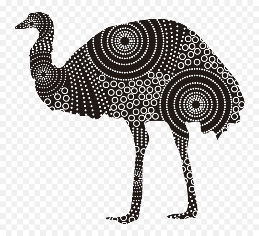 Download Emu Animal Wall Art Sticker - Turkey Full Size Emoji,Ostrich Clipart Black And White