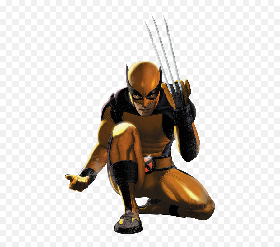 Marvel Super Hero Squad Wolverine Dual Claws Brown Suit Emoji,Wolverine Claws Png