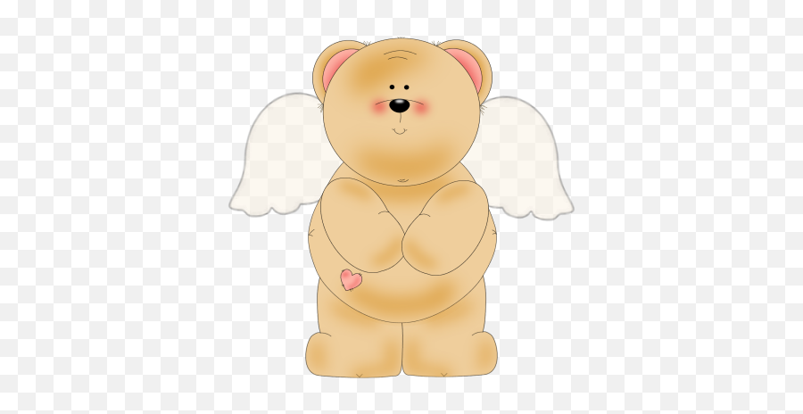 Angel Bear Clip Art - Angel Teddy Clipart Png Emoji,Angel Wings Clipart