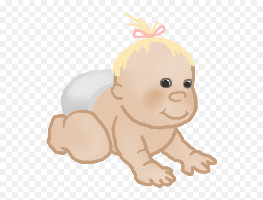 Baby Clipart - Baby Clipart Blond Hair Emoji,Girl Hair Png