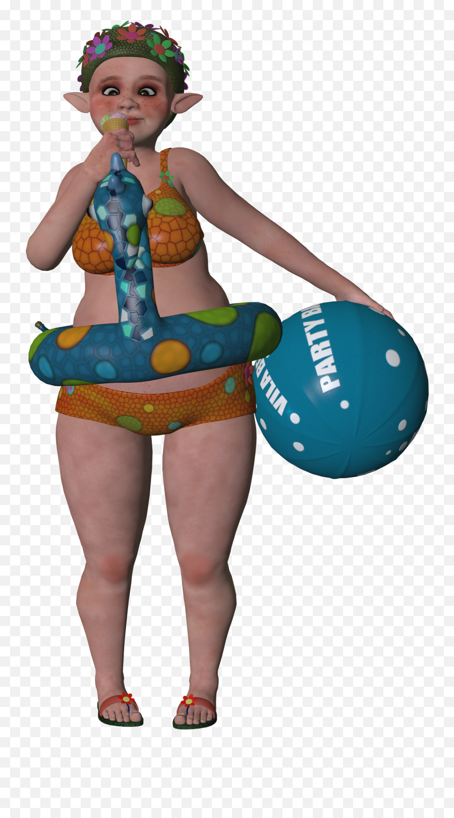 Swimsuit Is With An Inflatable Ball - Woman With Beach Ball Emoji,Swimsuit Clipart